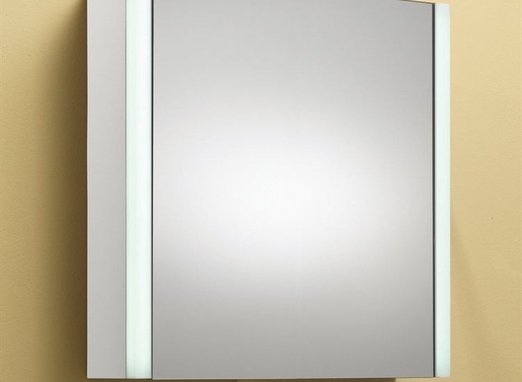 Monica 500mm 1-Door Mirrored Cabinet with Integrated Lights